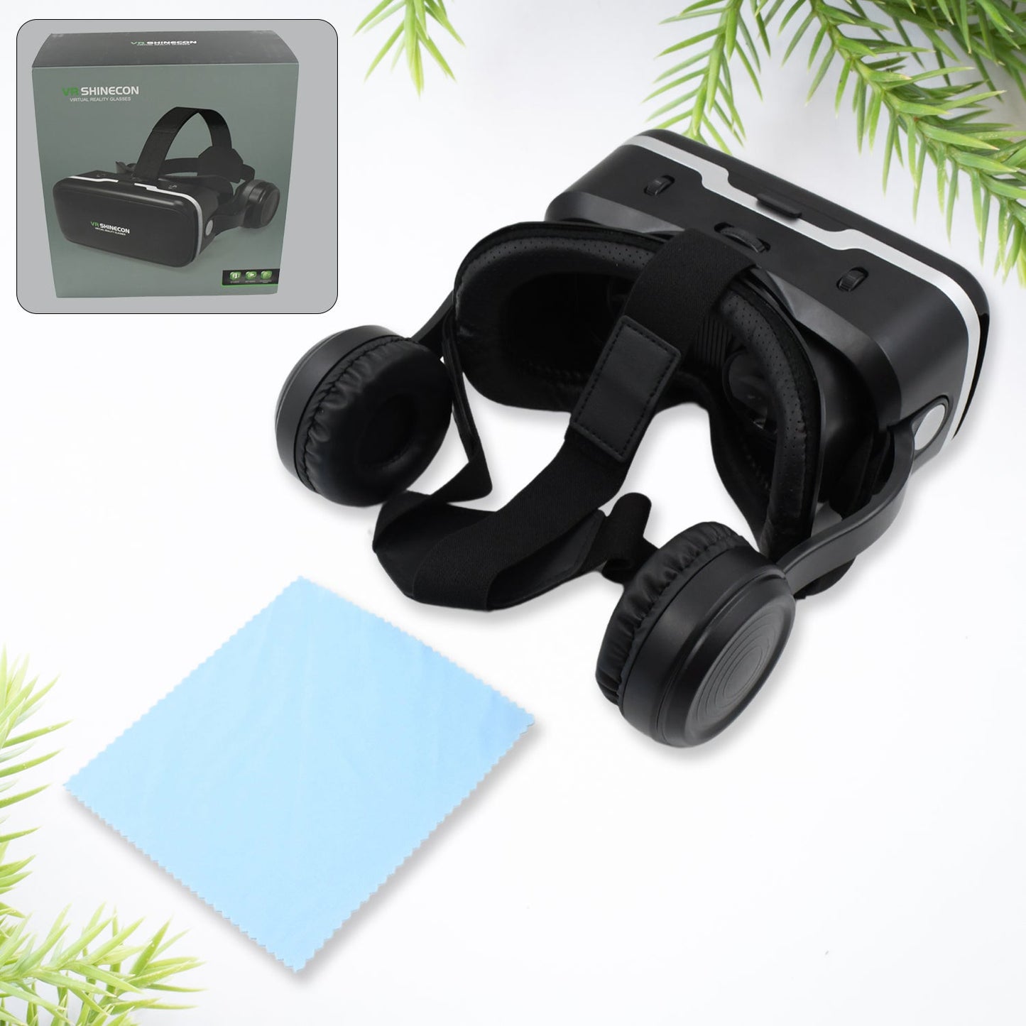 3D / HD VR Glasses Virtual Reality Goggles Headset for iOS for Android Smartphone VR Goggles-For 3D VR Movies Video Games with Headphones (1 Pc)