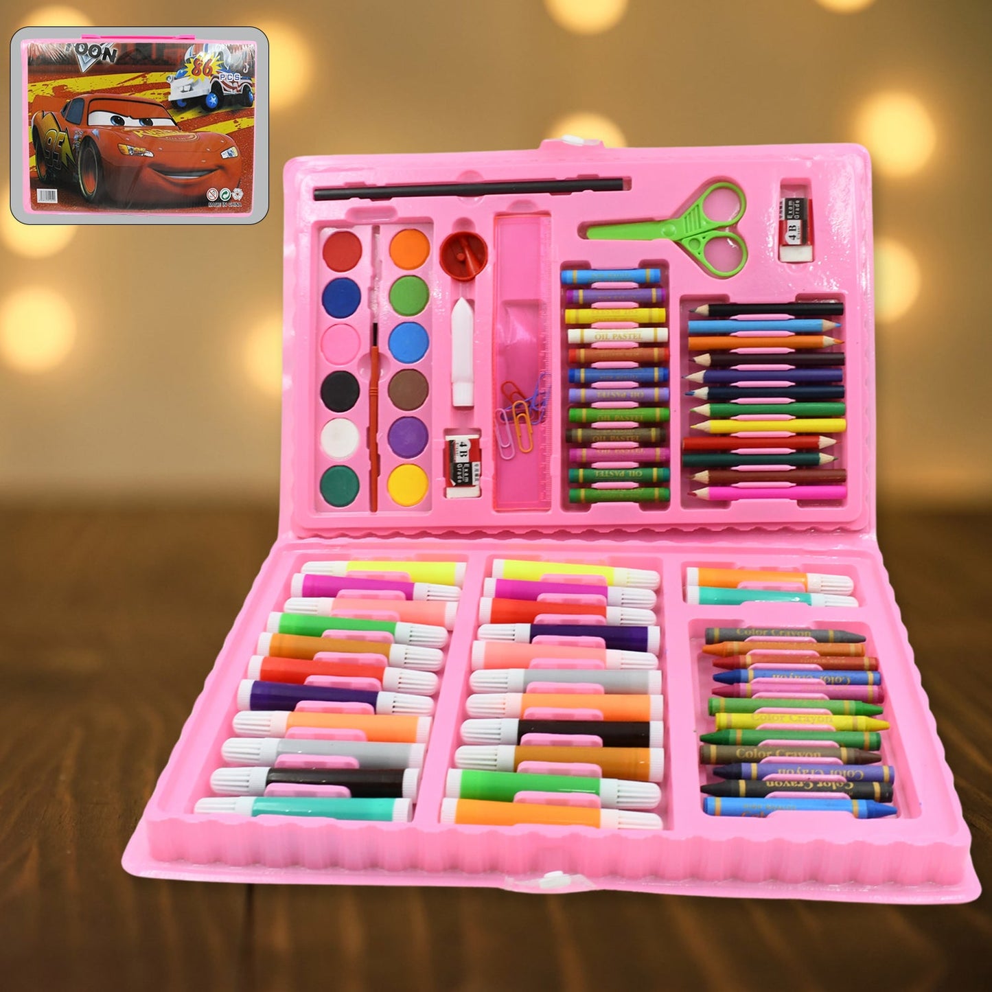 17978 Art Set Kids Art Supplies Coloring Case Kit Painting & Drawing Sets for Kids Boys Girls Gifts Toys Age 4 & Above - Mix Colors, Kids Colorful Bag (86 Pcs Set)