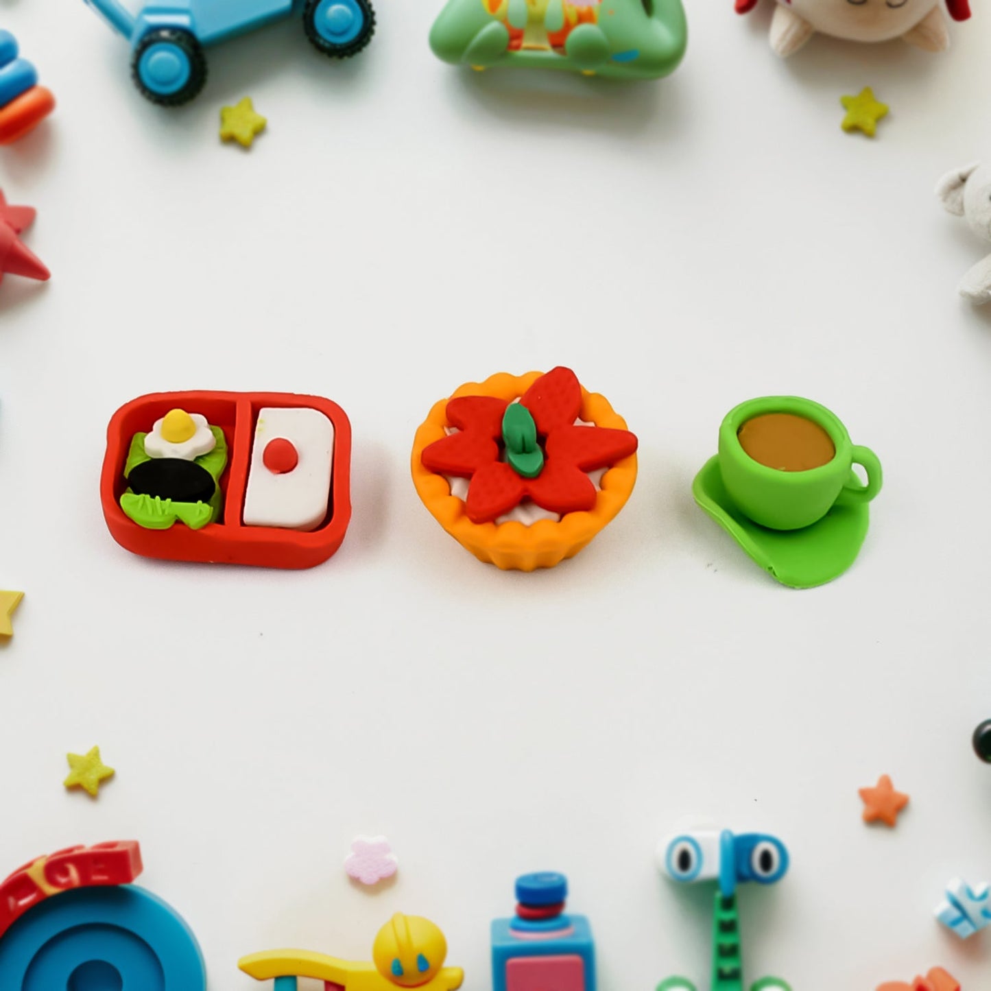 3D Mix Design Fancy Erasers – Cute & Colorful Novelty Erasers for Kids, School Prize (1 Set)