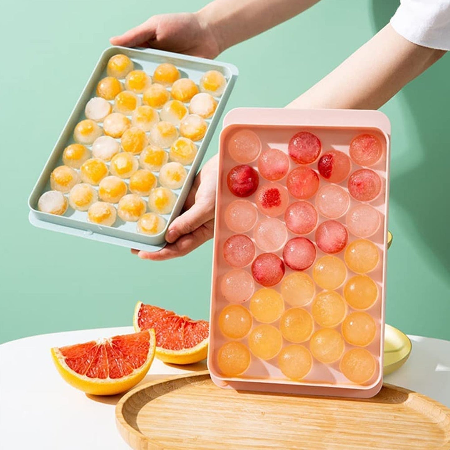 Plastic Round BPA Free Reusable Ice Cube Ice Ball Mold / Lolli Candy Maker (20x12cm)