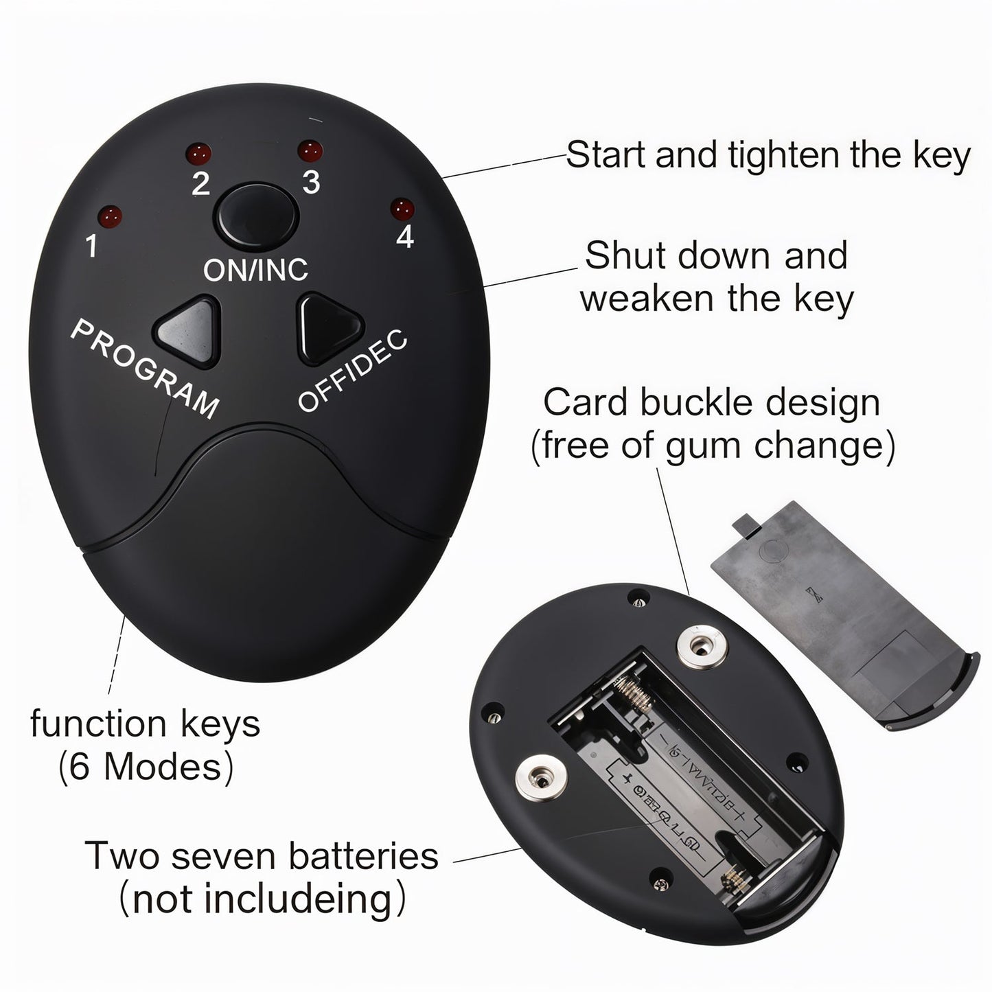 Wireless 6-Pack Abs Stimulator – Rechargeable Vibrating Muscle Exerciser & Body Massager for Abdominal Training