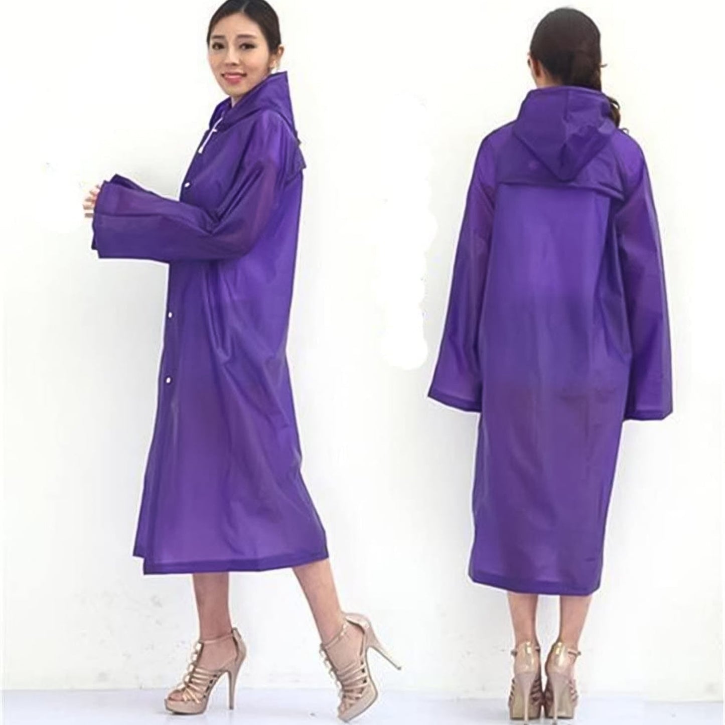 EVA Raincoat Protect Body Arms Legs, Waterproof Reusable Rain Poncho for Women Men Adult Kids Outdoor Traveling Eva Material Raincoat / Rain wear / Rain Suit for Outdoor Accessory (1pc)