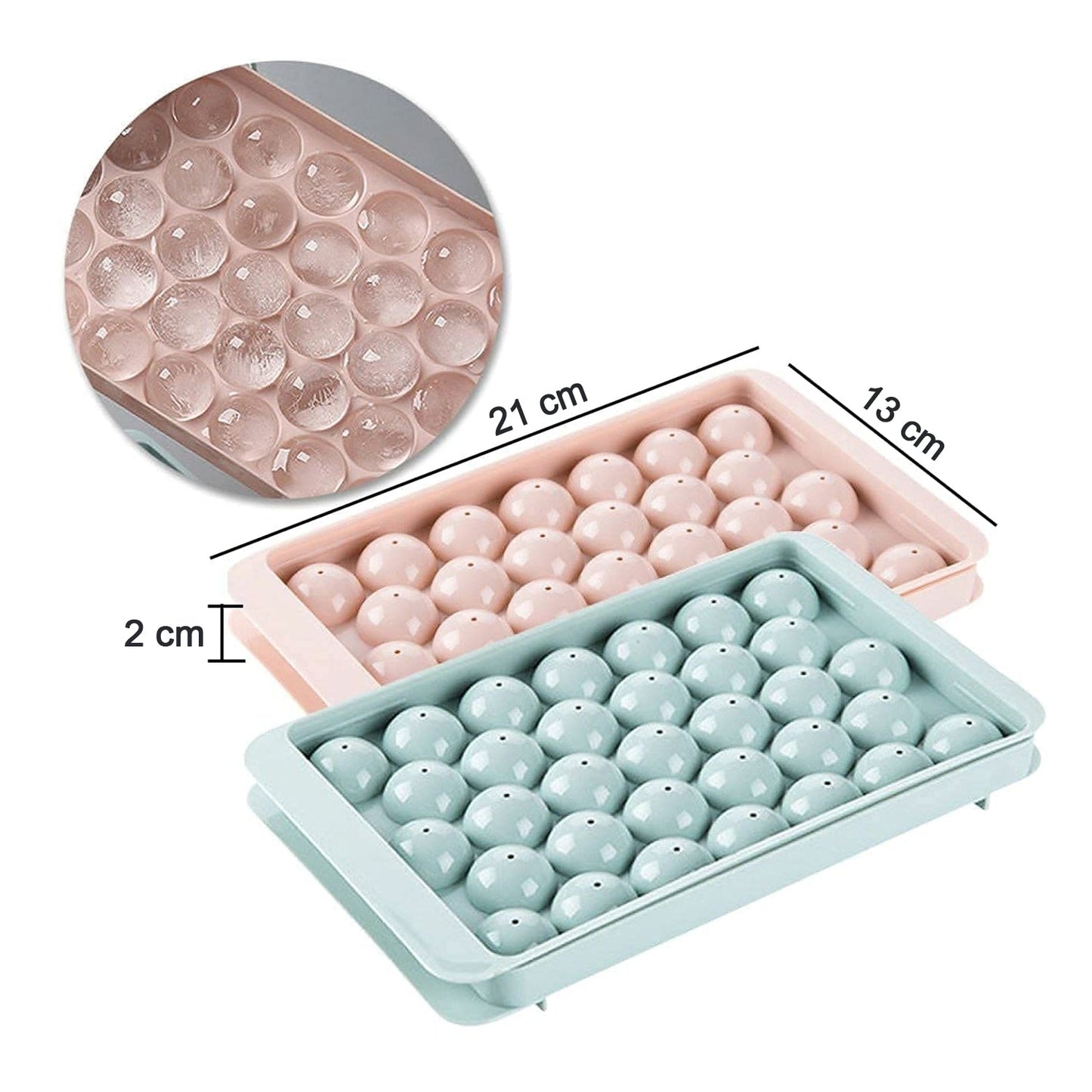 Plastic Round BPA Free Reusable Ice Cube Ice Ball Mold / Lolli Candy Maker (20x12cm)