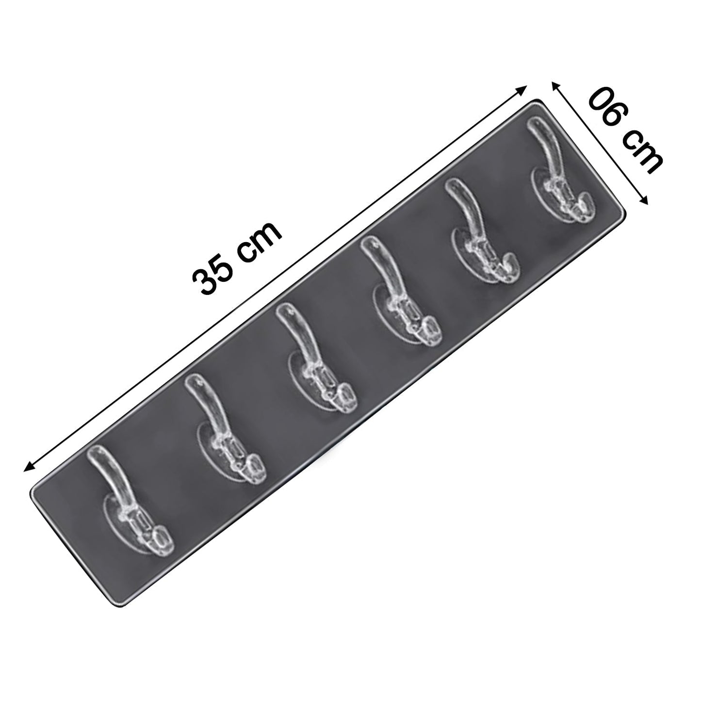 Adhesive Golden & Transparent Heavy Duty Wall Hook