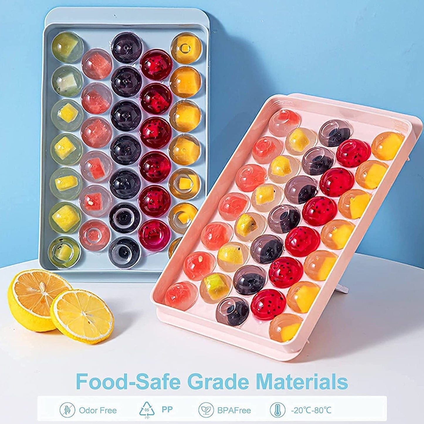 Plastic Round BPA Free Reusable Ice Cube Ice Ball Mold / Lolli Candy Maker (20x12cm)