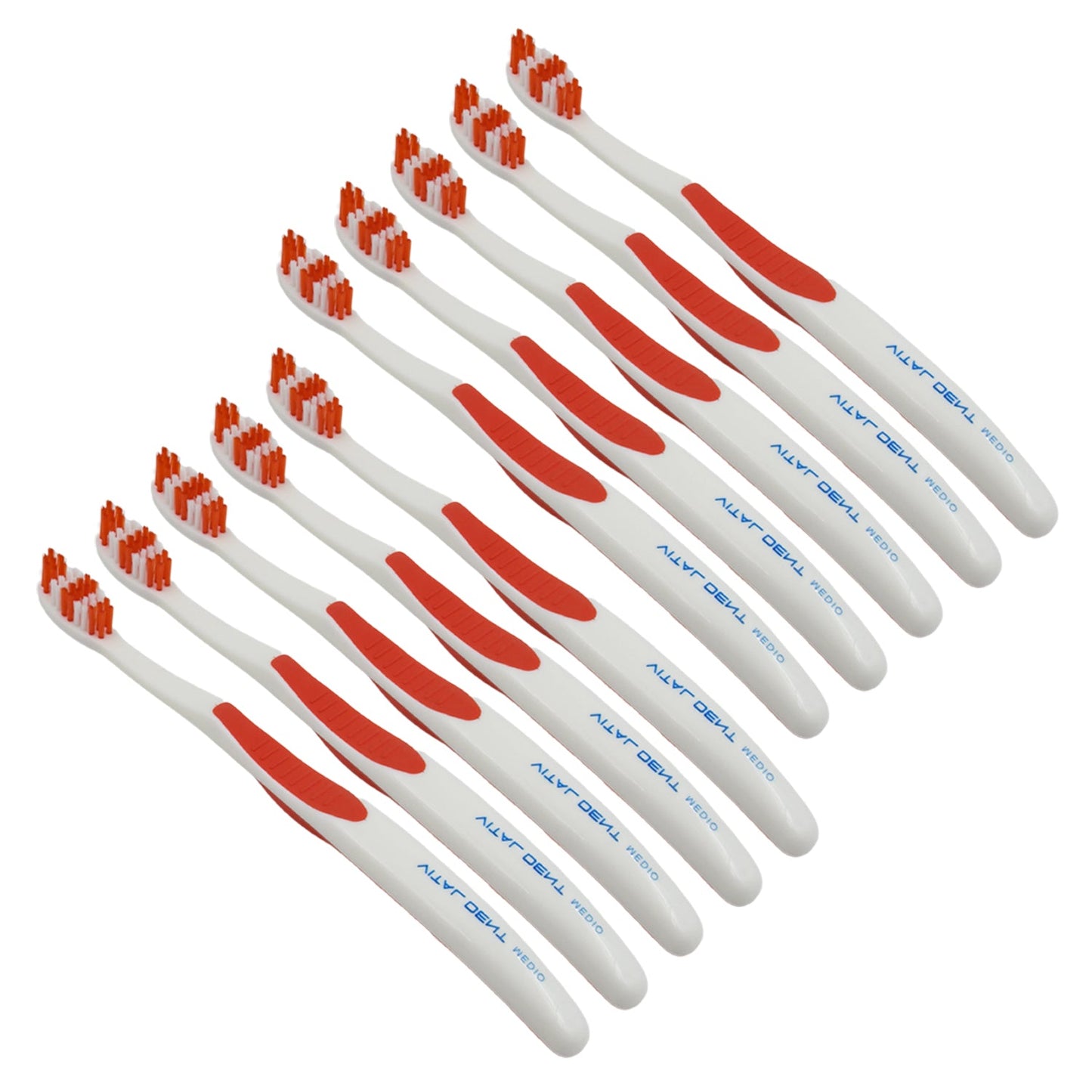 Soft Toothbrush With Plastic Round Box for Men and Women, Kids, Adults Plastic Toothbrush (10 pcs Set)