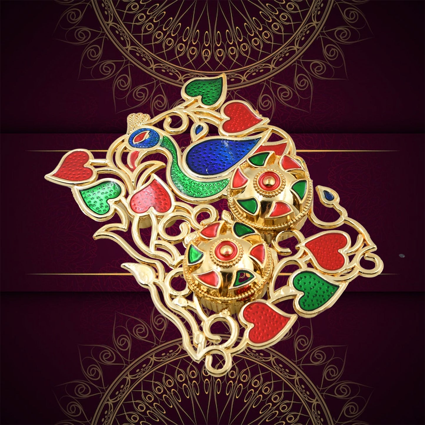 Rakasha Bandhan Special Puja Thali, Kumkum Thali Holder, Pooja Return Gift, Indian Housewarming Gifts, Brother / Bhai / Bhabhi / Sister / Family for Rakshabandhan, Diwali