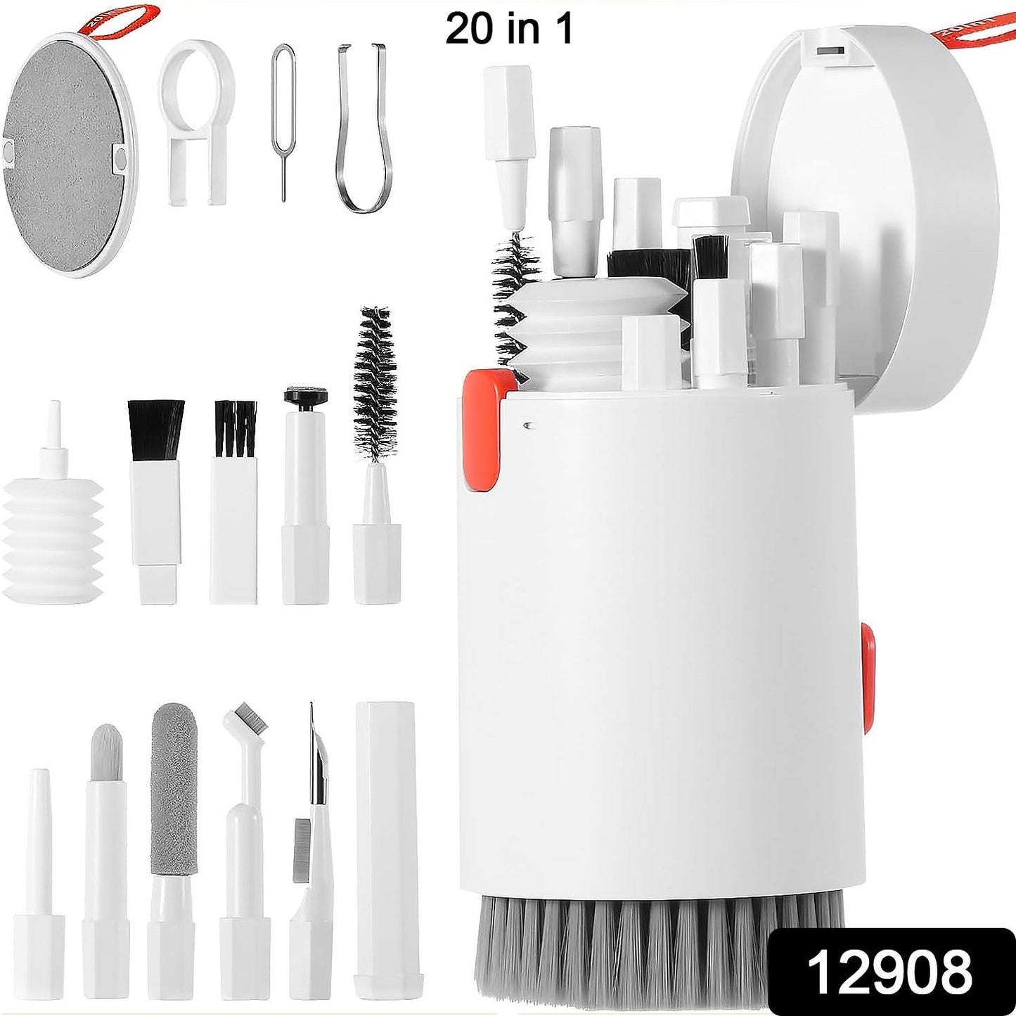 Keyboard Cleaner Kit, 20-in-1 Laptop Phone Screen Cleaning Kit, Keyboard Cleaning Kit with Electronic Cleaning Brush Spray for AirPods Pro, iPhone Pro, Camera, Computer Cleaning