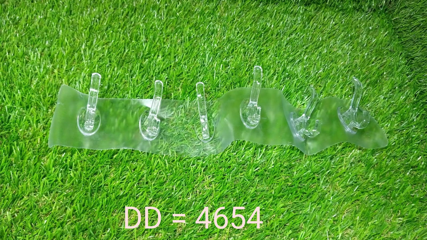 Adhesive Golden & Transparent Heavy Duty Wall Hook
