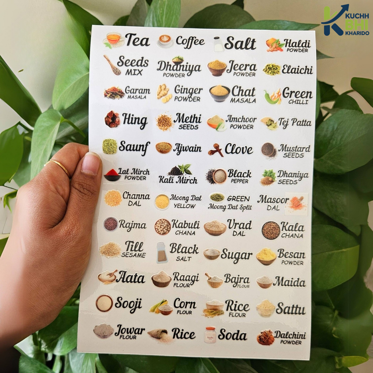 Buy 1 Get 1 Free 3D Permanent Kitchen Labels | Set of 100 stickers