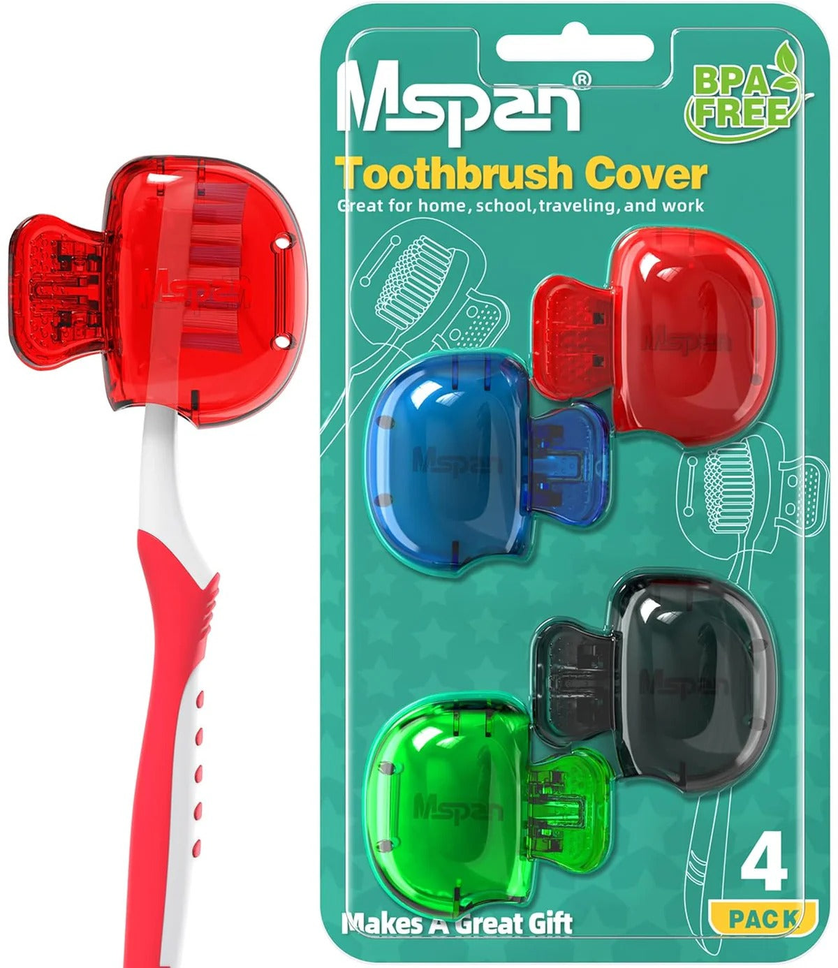 Tooth Brush Cover Case (Pack of 4)