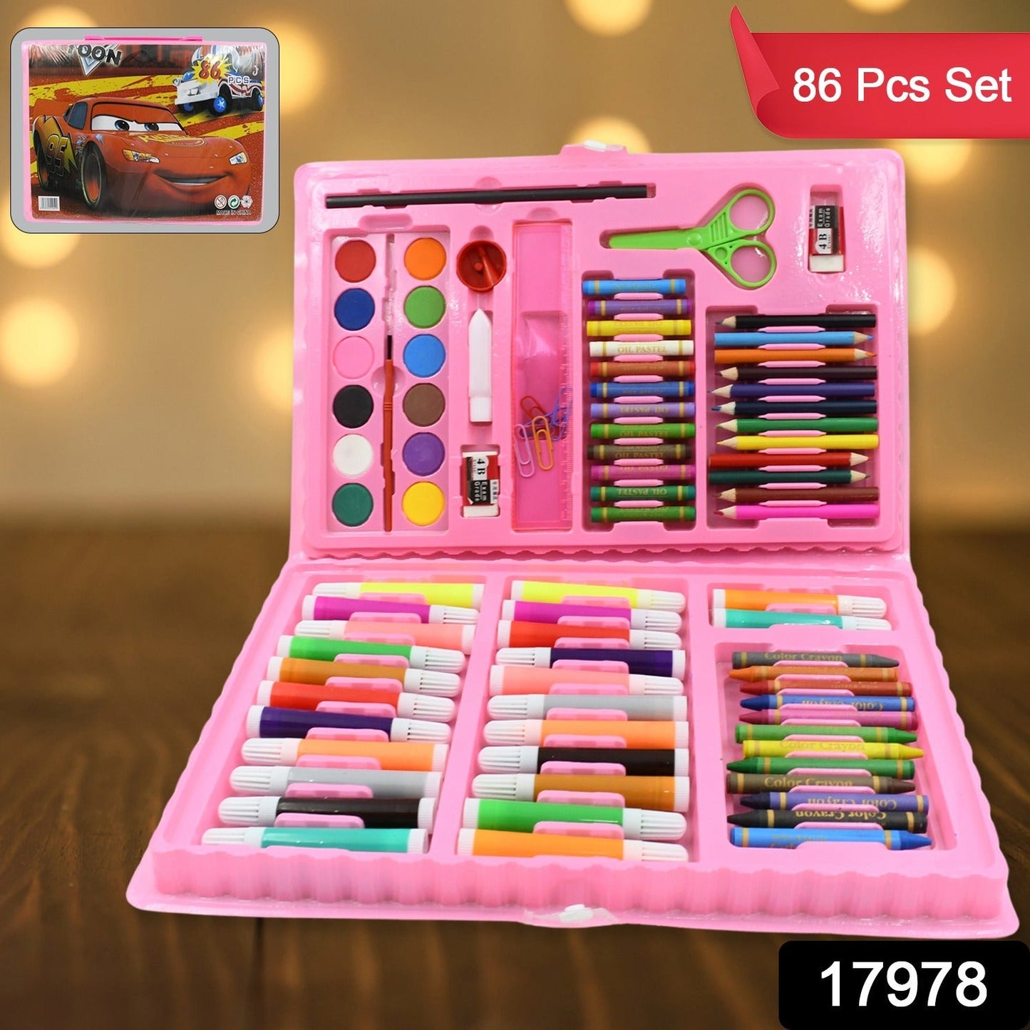 17978 Art Set Kids Art Supplies Coloring Case Kit Painting & Drawing Sets for Kids Boys Girls Gifts Toys Age 4 & Above - Mix Colors, Kids Colorful Bag (86 Pcs Set)