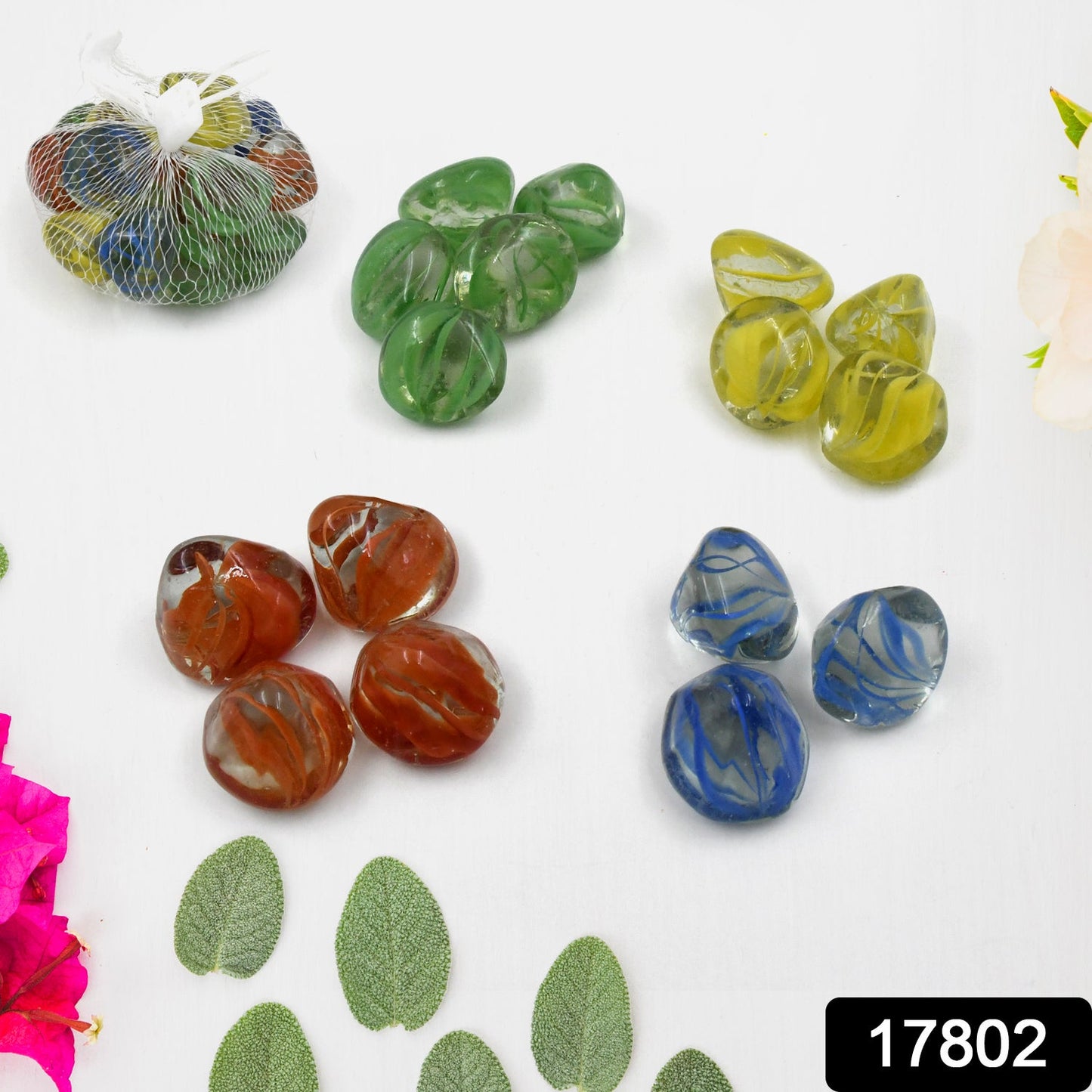 Multi-Color Decorative Stone for Garden / Lawn / Aquarium Fish Tank Gravel / Flower Pots Decoration Pebbles for Fish Bowl & All Purpose Attractive Stone Set