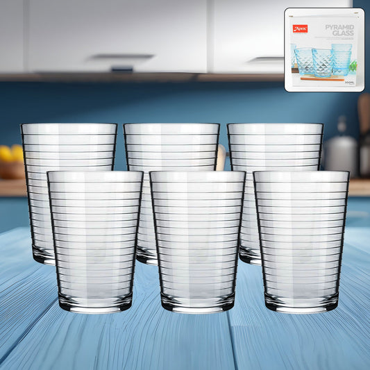 Apex Pyramid Ringo Plastic Glass – 300ml Approx | Durable, Crystal-Clear Tumbler