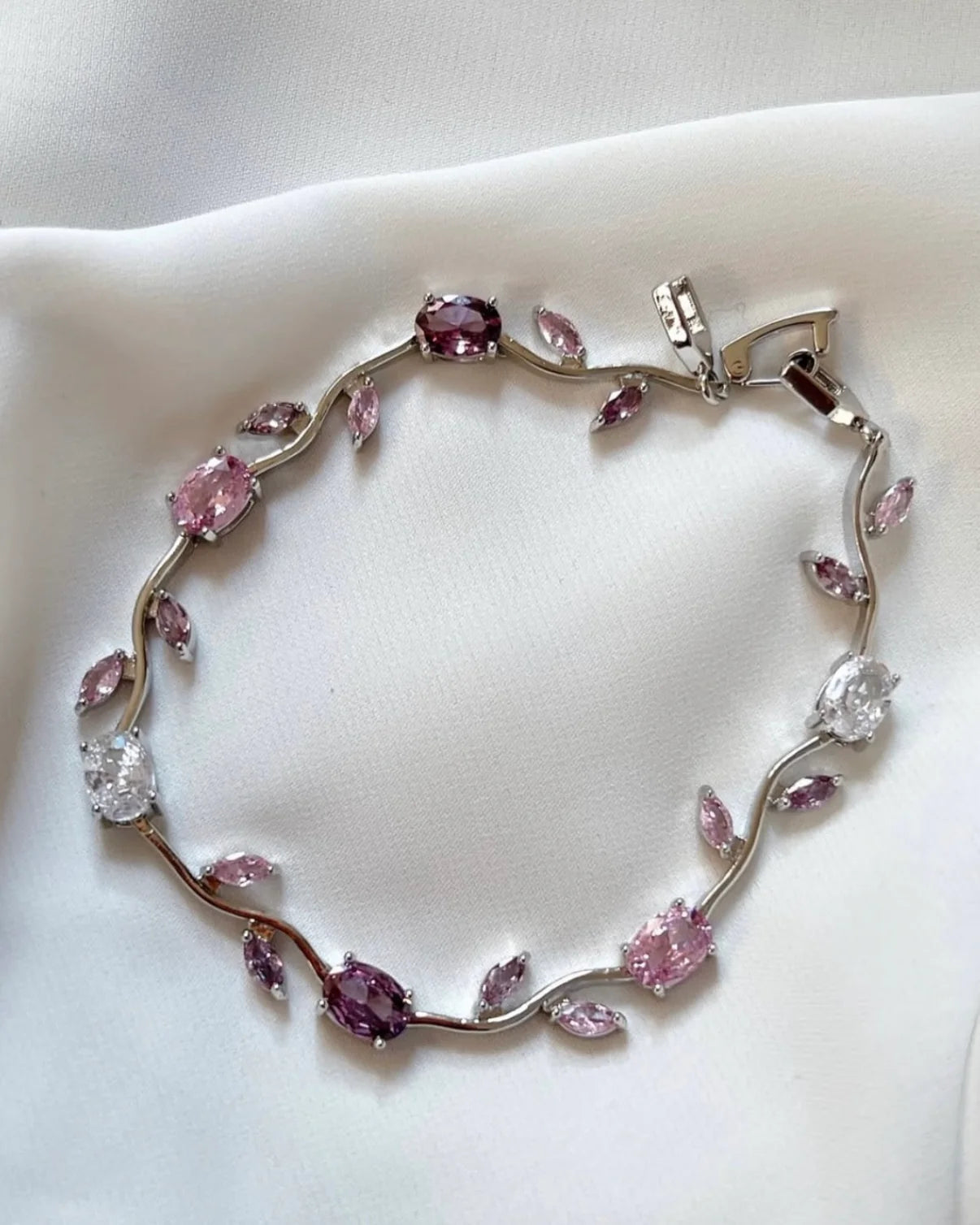 KBK Blooming Vine Crystal Bracelet | Women's Zircon Wave Bracelet | Gift for Her