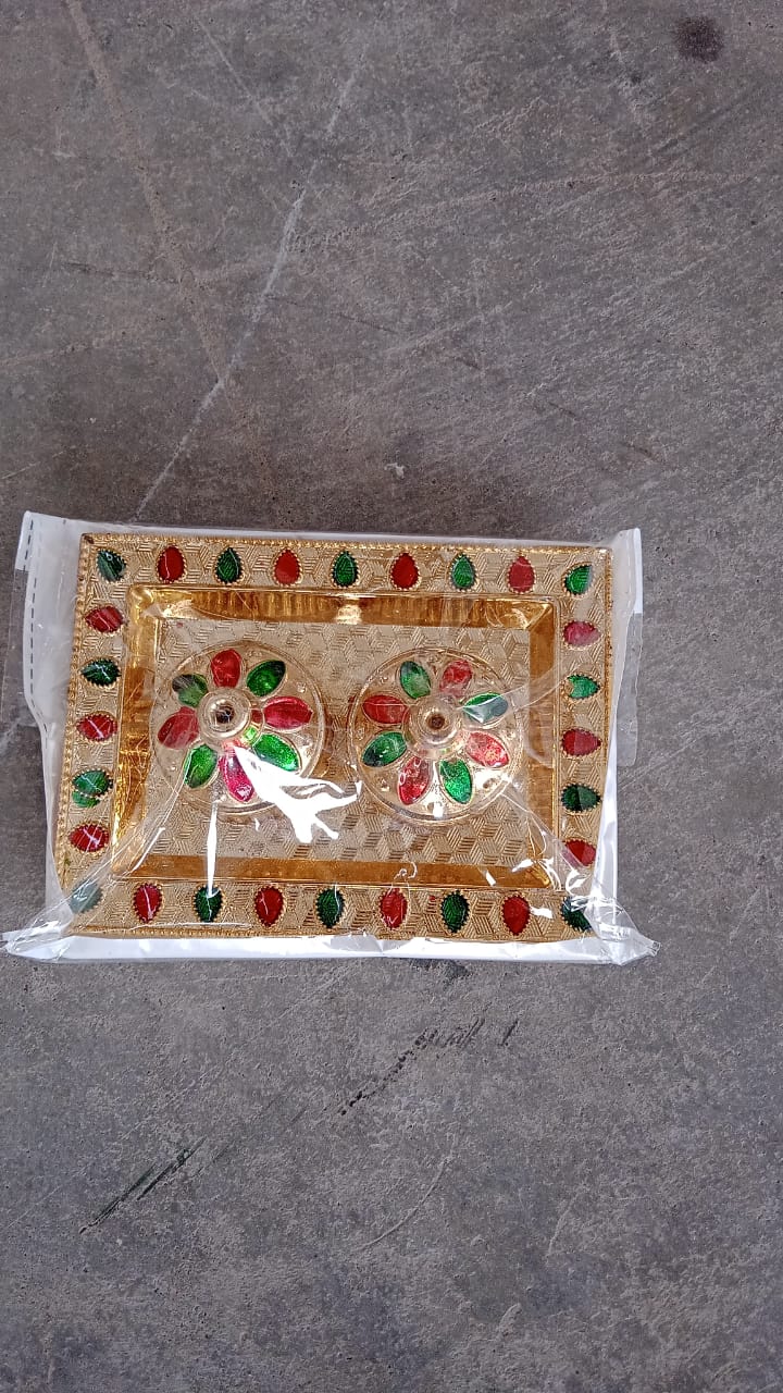 Rakasha Bandhan Special Puja Thali, Kumkum Thali Holder, Pooja Return Gift, Indian Housewarming Gifts, Brother / Bhai / Bhabhi / Sister / Family   for Rakshabandhan, Diwali