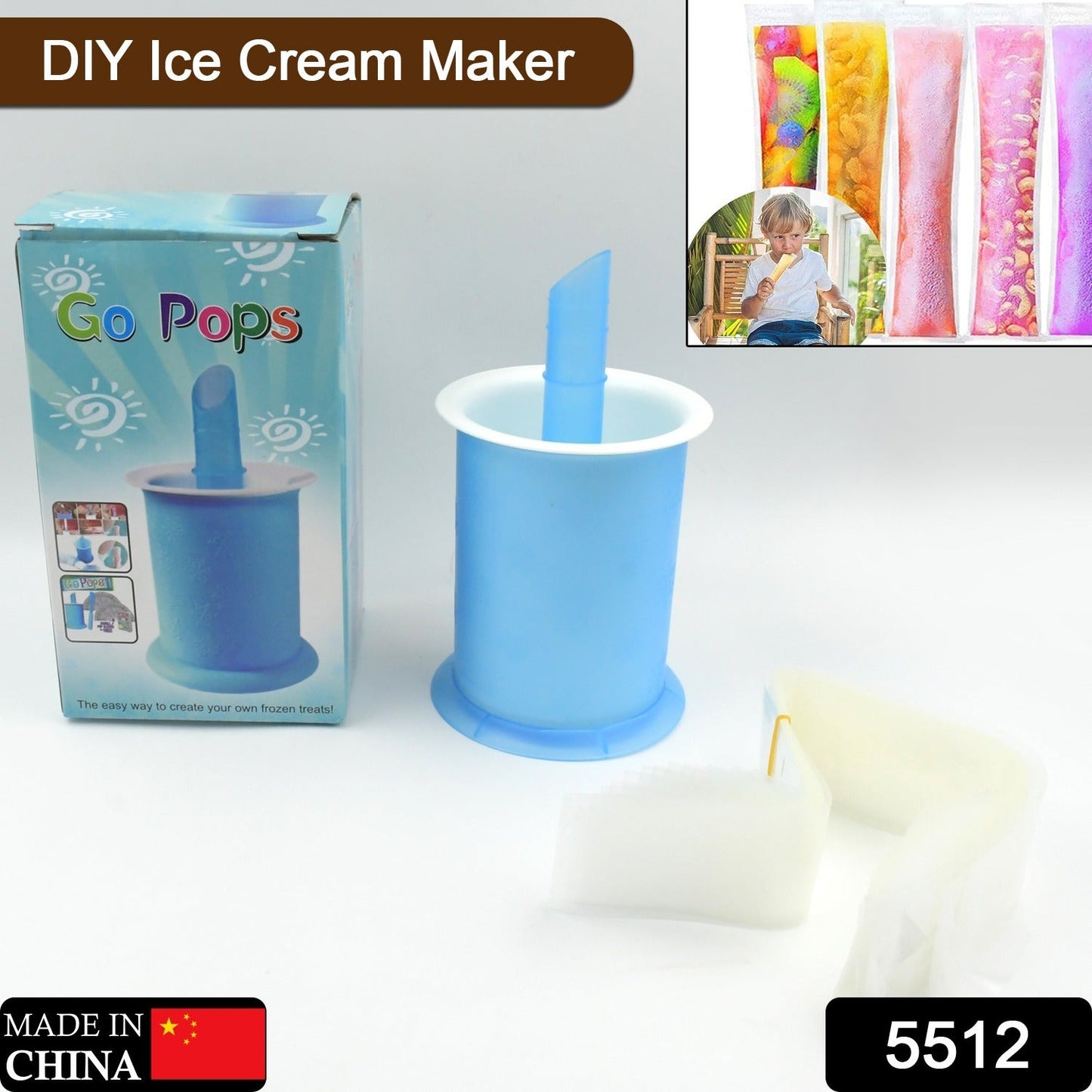 DIY Manual Popsicle Maker – Reusable Ice Cream Mold (Approx 20 Pcs Packing Bag)