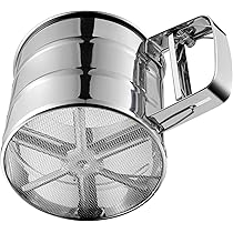 Premium 304 Stainless Steel Hand-Press Flour Sifter – Large Capacity Kitchen Sieve