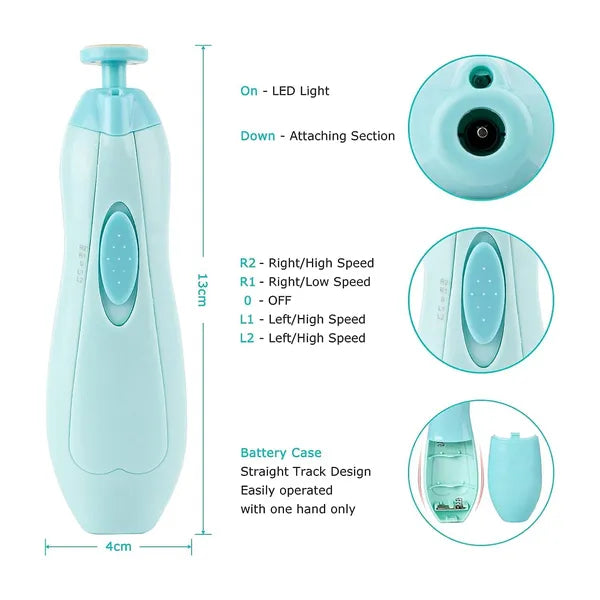 Baby Nail Trimmer File Electric-Safe Baby Nail Clippers
