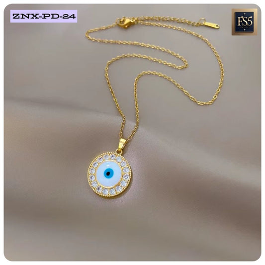 Gold Evil Eye Pendant Necklace – Protective Charm Jewelry