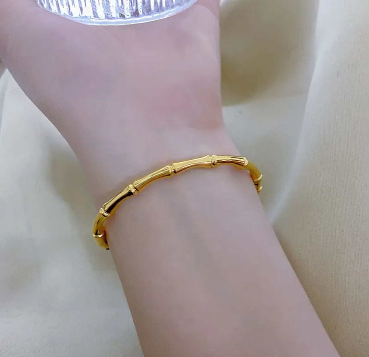 Gold Bamboo Bracelet – Nature‑Inspired Luxury Jewelry for Women