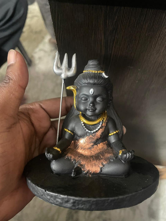 Bal Shiv Premium Quality Car Dash Board Decorative Showpiece , Pooja & Gift, Mahadev