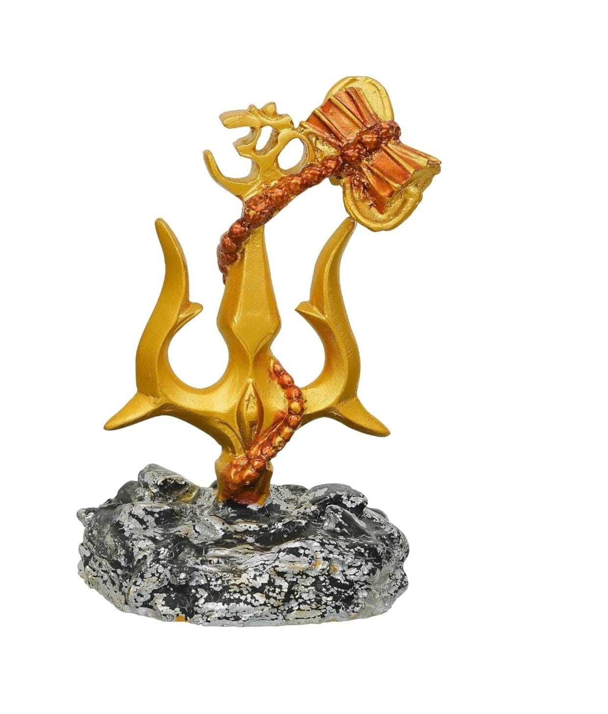 Golden Trishul polyresin idol- 4.5", Car