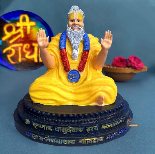 Shri Premanand Ji Polyresin Statue – 4 Inch | Spiritual Guru Idol for Home & Office Décor