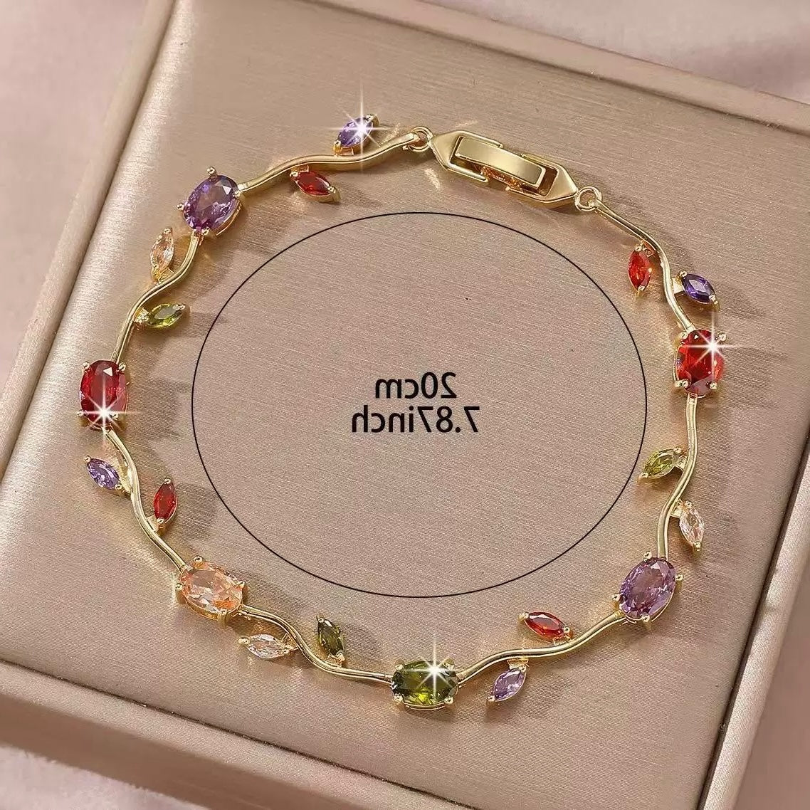 KBK Blooming Vine Crystal Bracelet | Women's Zircon Wave Bracelet | Gift for Her