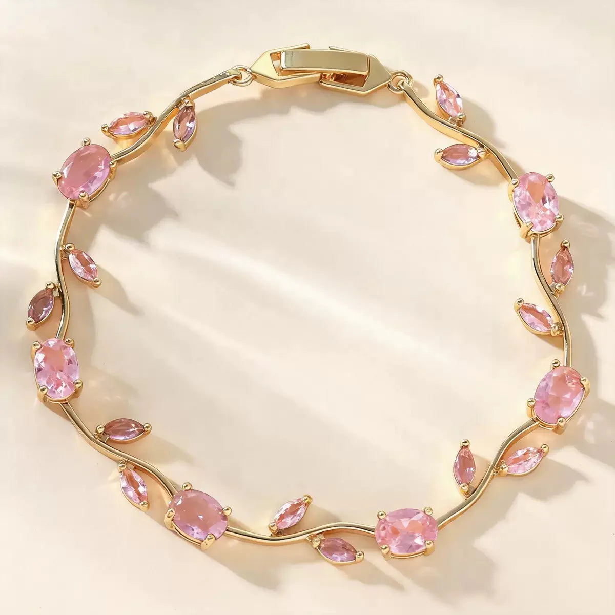KBK Blooming Vine Crystal Bracelet | Women's Zircon Wave Bracelet | Gift for Her