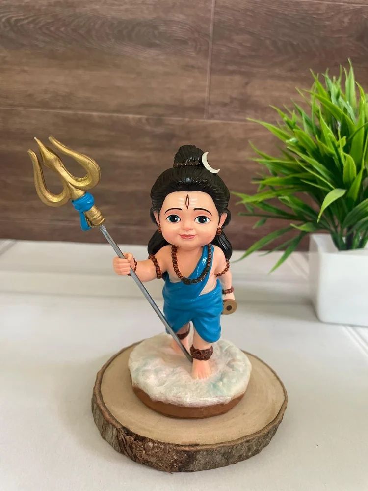 Polyresin Bal Shiva Idol For Home Puja and Gift