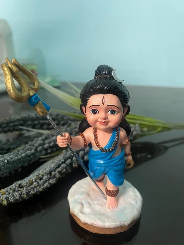 Polyresin Bal Shiva Idol For Home Puja and Gift
