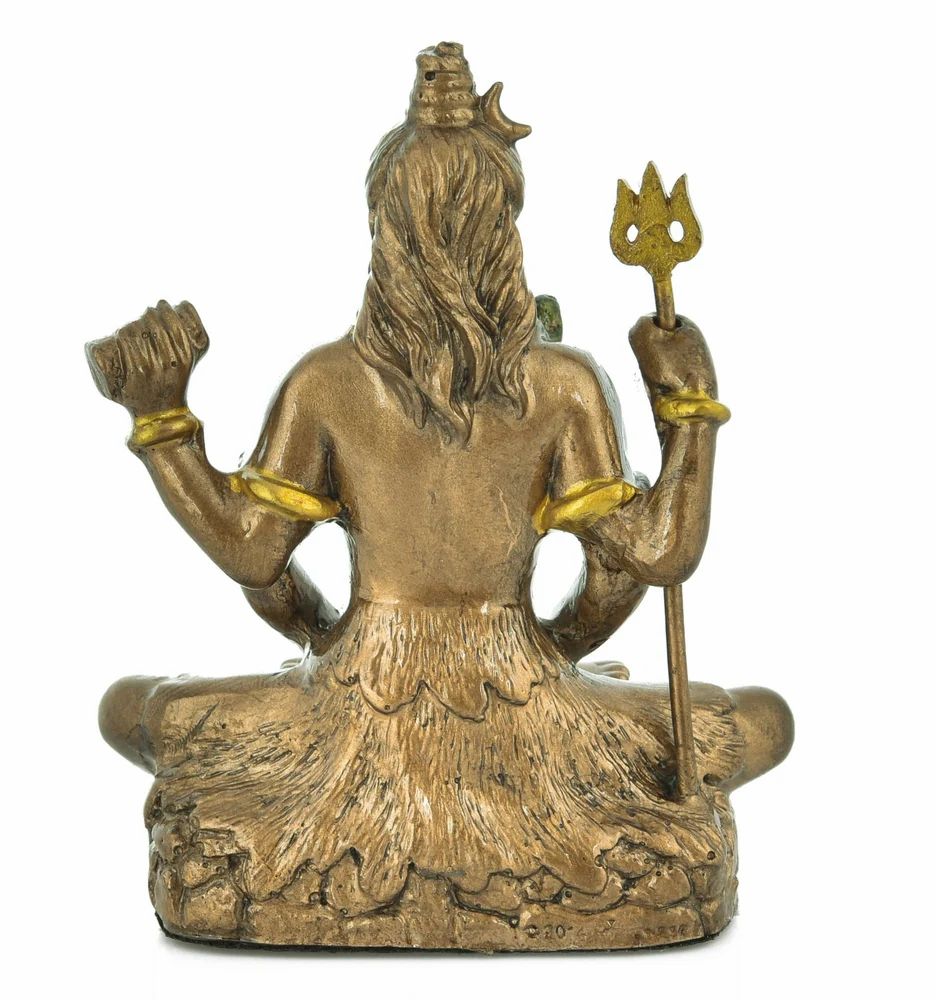 Brown Polyresin Shiv Ji Statue – 3.5x2 Inches, Interior Decor
